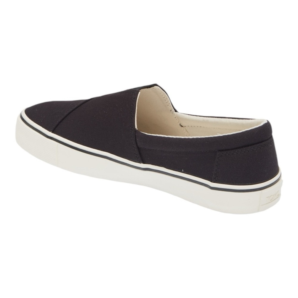 ♥️Toms♥️Men’s Alpargata Black & White Slip-On Sneaker Size (7.5) Med Width - Picture 3 of 11